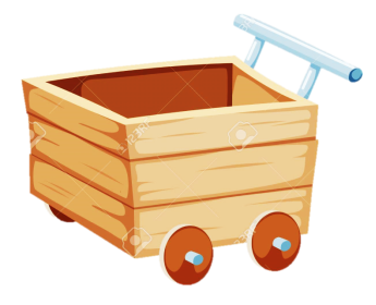 Wood trolley illustration - 14884249